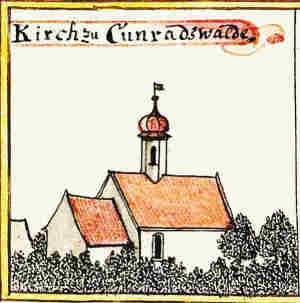 Kirch zu Cunradswalde - Koci, widok oglny